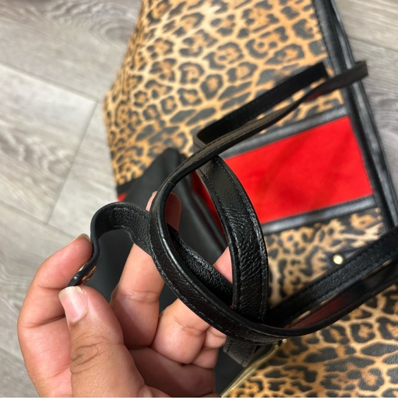 Chicos Leopard Print Tote Bag with Red Accent - Picture 12 of 13